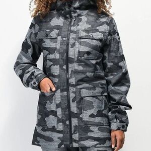 NWT Aperture Black and Gray Camo Ski Jacket